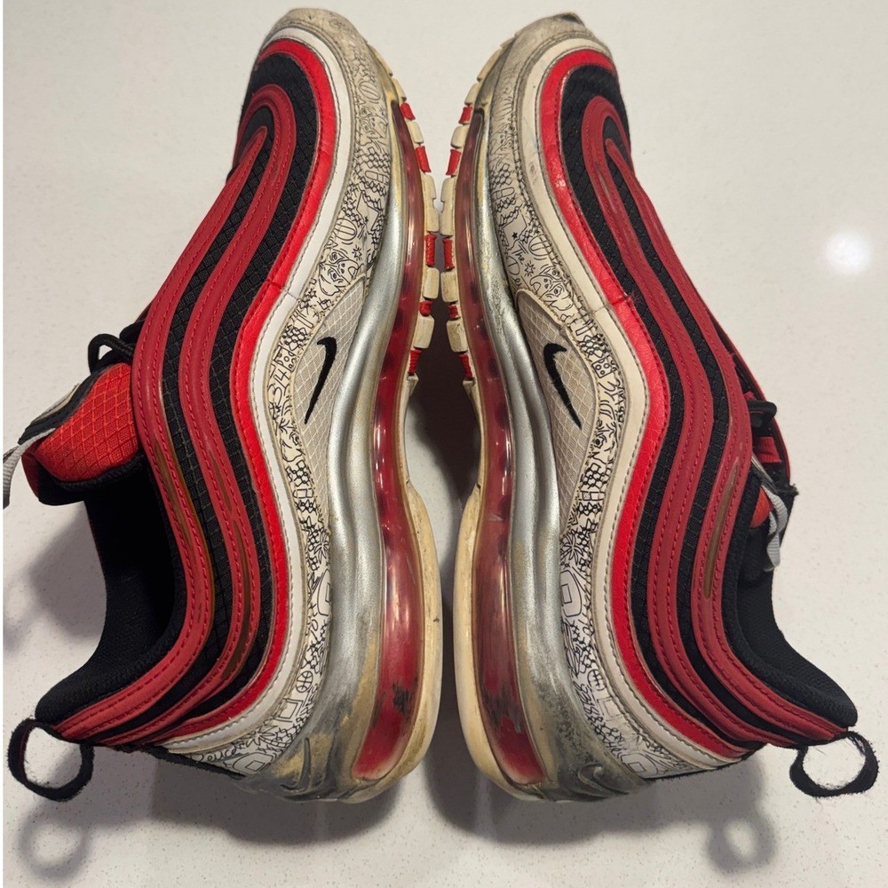 Nike‎ Air Max 97 Jayson Tatum STL Mens 11 Red Black Pre-Owned New Laces